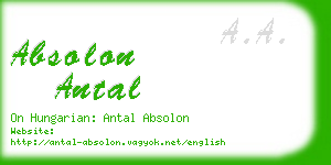 absolon antal business card